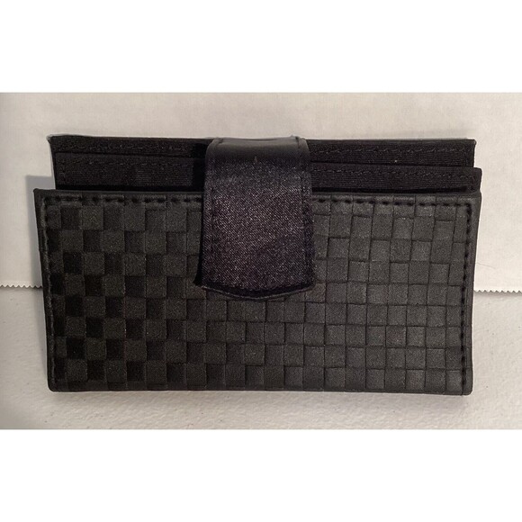 LANCOME Black  Checkered Lipstick Cosmetic Case Mirror Made in France Lancome - Picture 1 of 6